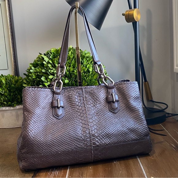 Coach Chelsea Jayden Bronze Exotic Metallic Brown Shoulder Bag - Picture 11 of 15